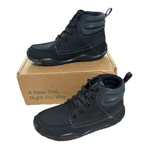 KURU Boots Womens 8.5 Jet Black Quest Ankle Hiking Trail Boots Nubuck Comfort